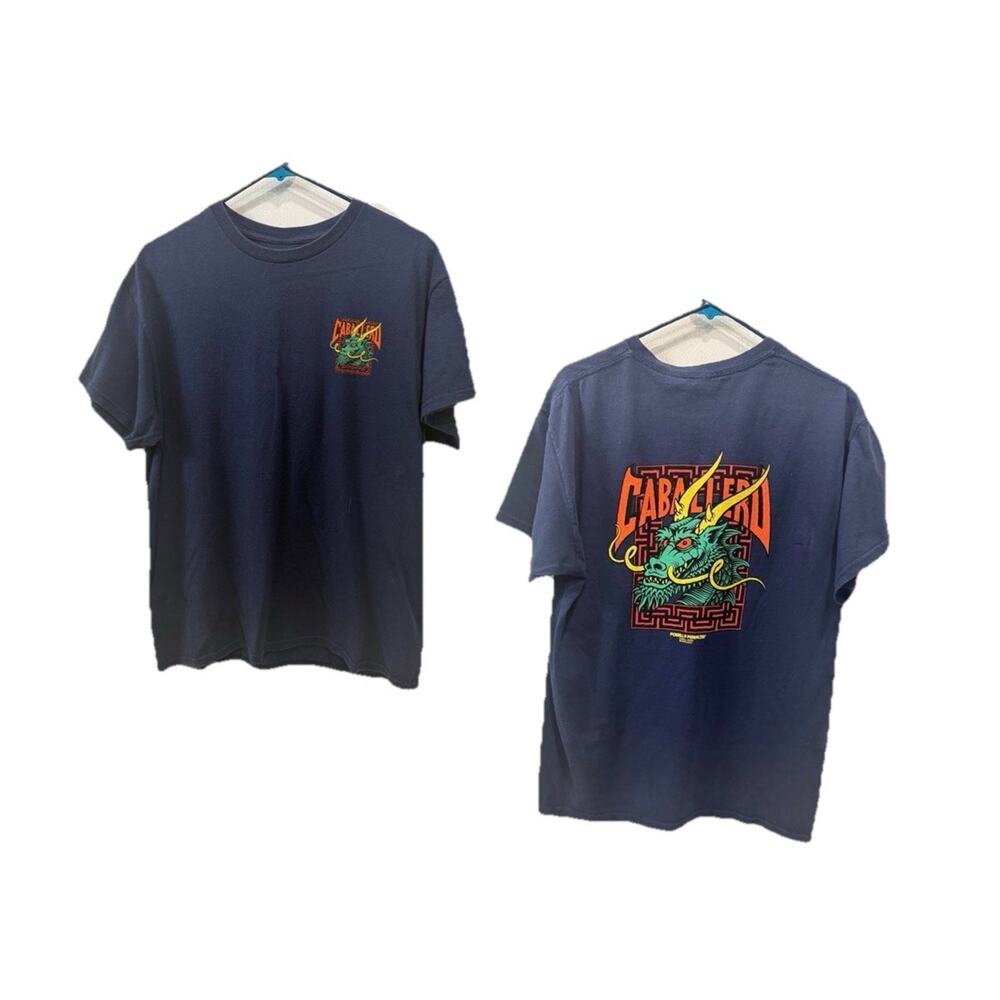Powell Peralta Steve Caballero Green Dragon TShirt Black Large Skateboard Grunge